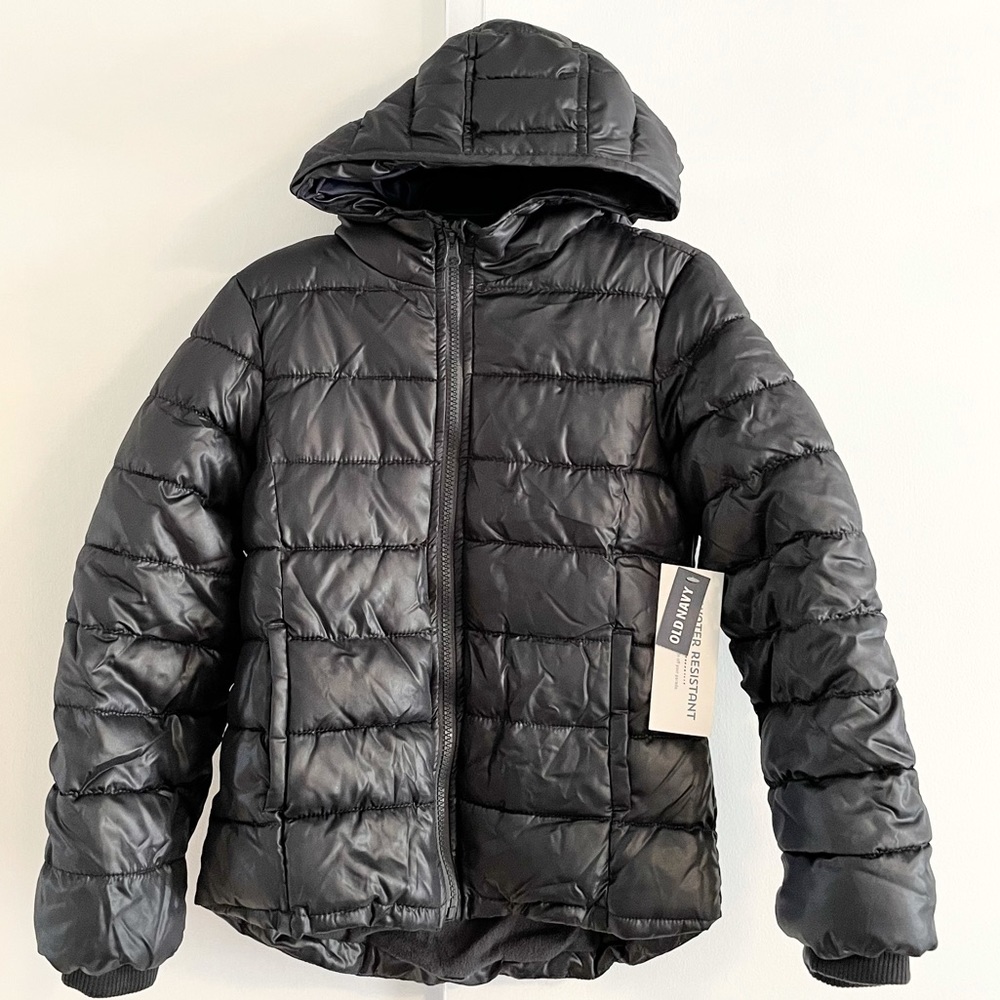 New Girl’s Old Navy Hooded Frost Free Puffer Jacket Size M/8 - Picture 2 of 12